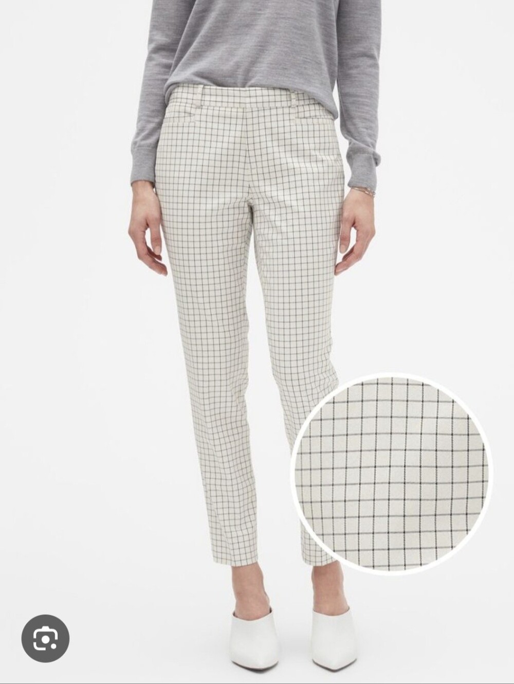 Banana Republic Cream Sloan Slim Ankle Pants Size 10P